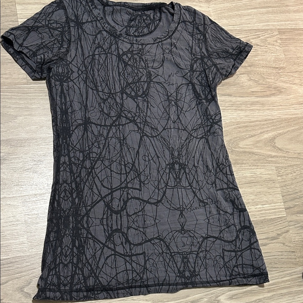 Black Patterned Women's Top